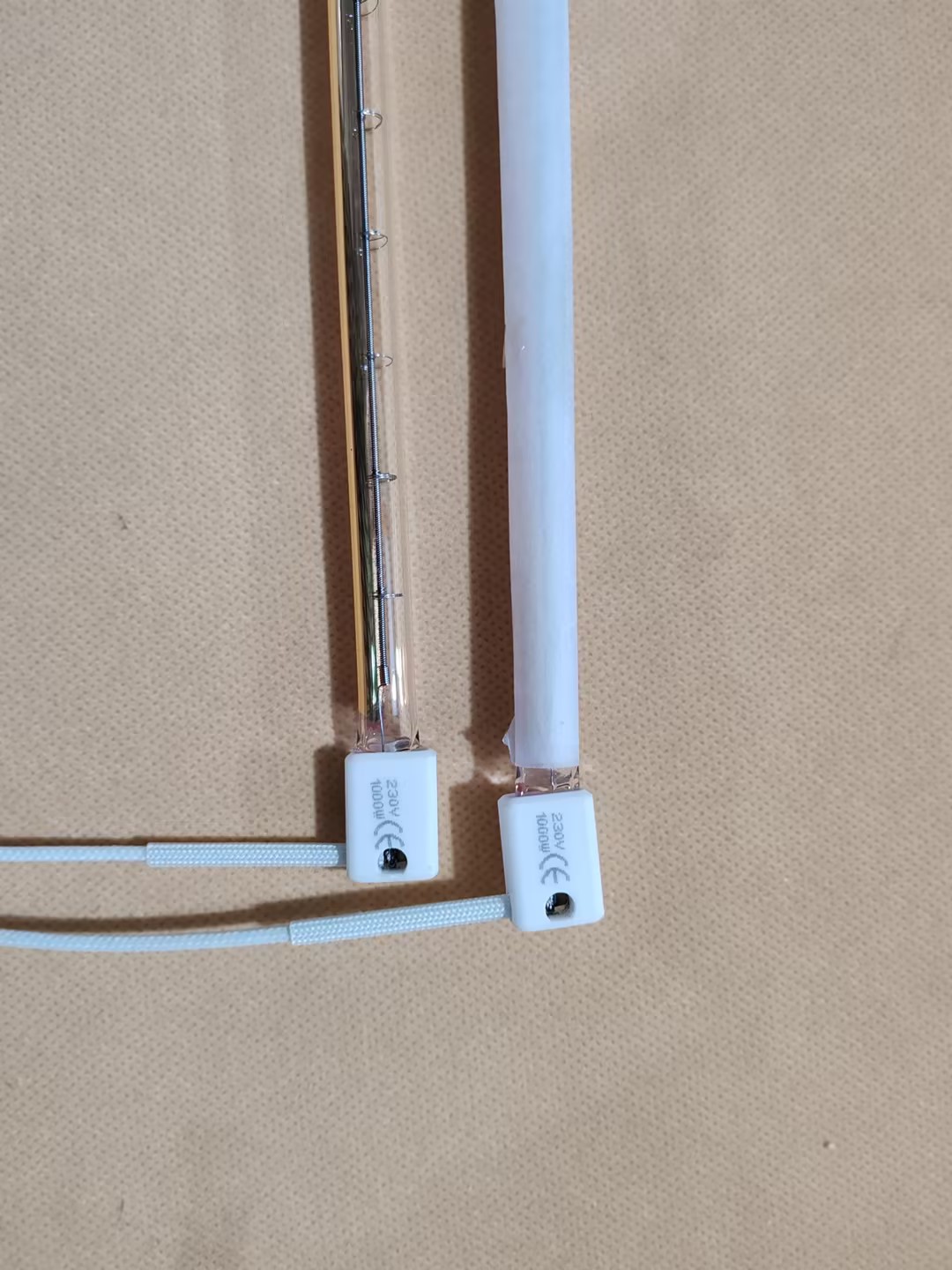Lámpara halógena j118 230V 400W. Lámparas de calor infrarrojo para automóviles. Calentadores infrarrojos a la venta. Elemento calefactor halógeno infrarrojo.